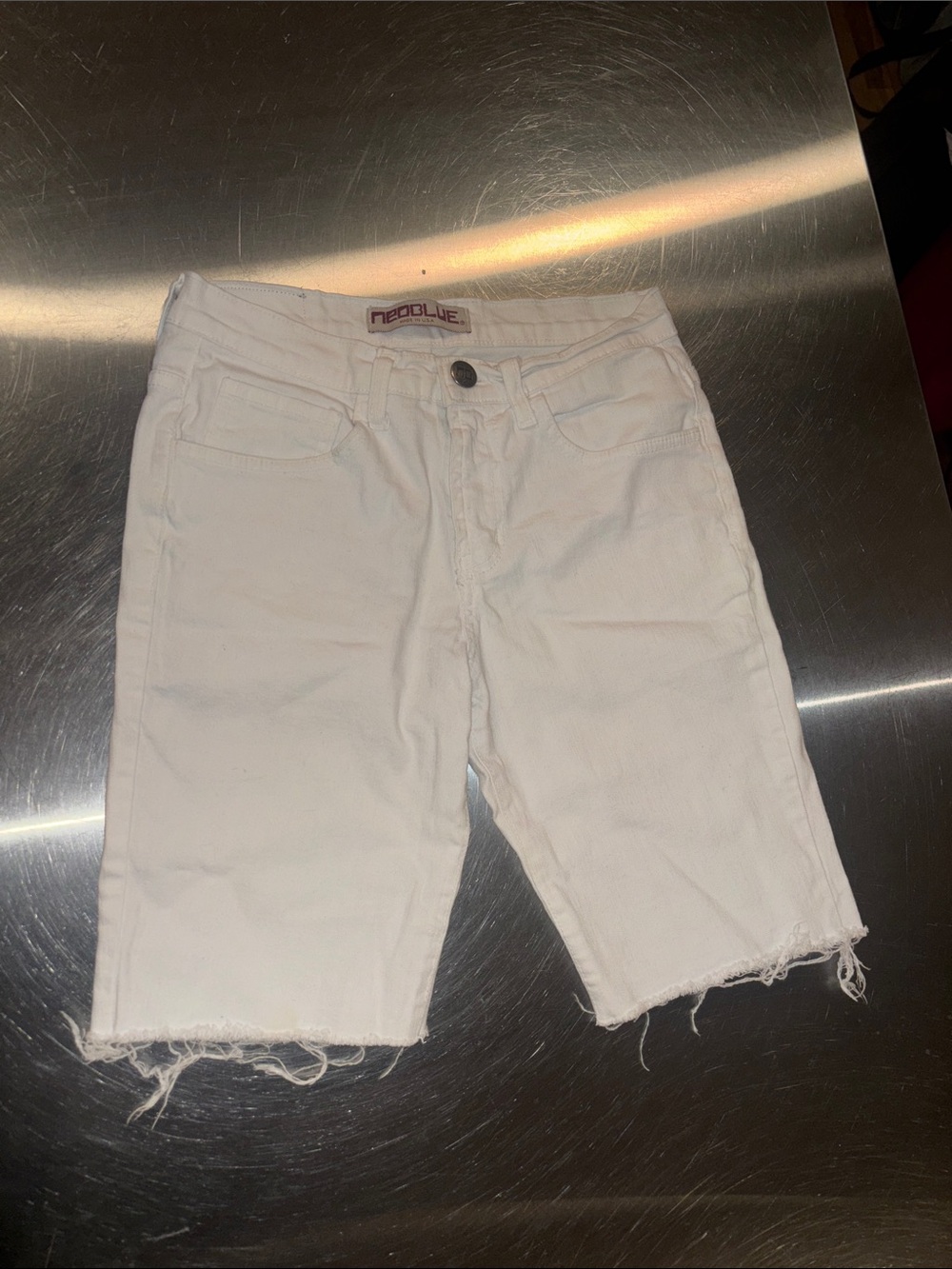 White Men's Denim Jean Shorts